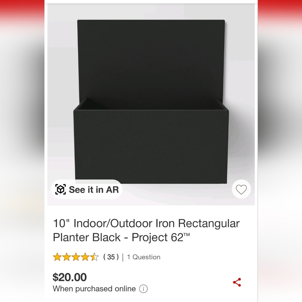 Metal wall planter